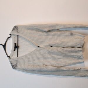 Marc by Marc Jacobs White Ribbed Cardigan, Size L